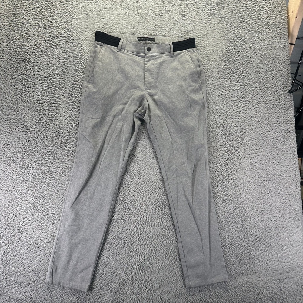 Denim & Flower Ricky Singh Pant Men M Gray Chino Straight Business Office Preppy